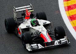 Tonio Liuzzi in the F111 during the 2011 Belgian GP
