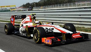 Test driver Dani Clos in the F112 at Korean GP 2012