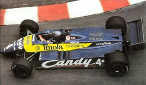 Henton in the Tyrrell 011 at Monaco in 1982