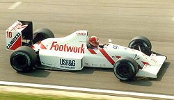 Attempting to qualify the A11B at Imola 1990