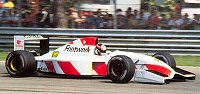 Aguri Suzuki pilots the FA13-Mugen at Imola 1992