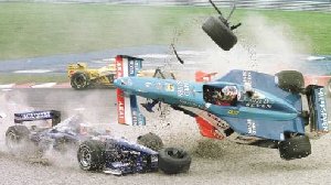 Infamous crash at the beginning of the 98 Canadian GP