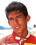 Aguri Suzuki 1989 Zakspeed team portrait